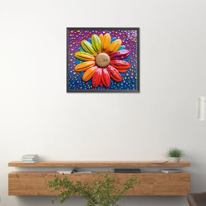 Colored Flowers 40*35CM (canvas) Full Round Drill Diamond Painting