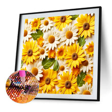 Load image into Gallery viewer, Embossed Sunflower Daisy 40*40CM (canvas) Full Round Drill Diamond Painting
