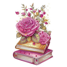 Load image into Gallery viewer, Flowers And Two Books 30*40CM (canvas) Partial Special-Shaped Drill Diamond Painting
