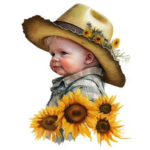 Load image into Gallery viewer, Sunflower Cowboy Kids 30*40CM (canvas) Full Round Drill Diamond Painting
