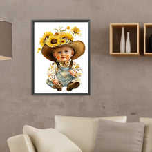 Load image into Gallery viewer, Sunflower Cowboy Kids 30*40CM (canvas) Full Round Drill Diamond Painting
