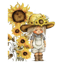 Load image into Gallery viewer, Sunflower Cowboy Kids 30*40CM (canvas) Full Round Drill Diamond Painting
