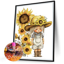 Load image into Gallery viewer, Sunflower Cowboy Kids 30*40CM (canvas) Full Round Drill Diamond Painting
