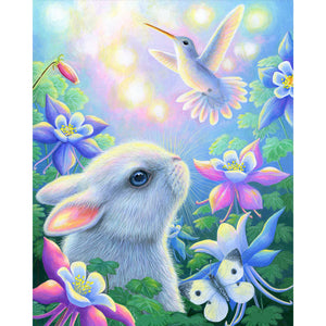 Garden Butterfly Rabbit Bird 40*50CM (canvas) Full Round AB Drill Diamond Painting