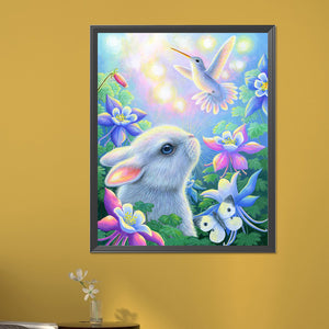 Garden Butterfly Rabbit Bird 40*50CM (canvas) Full Round AB Drill Diamond Painting