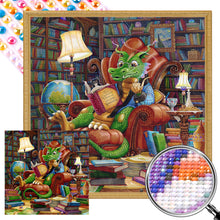 Load image into Gallery viewer, Little Dragon Reading 40*40CM (canvas) Full Round AB Drill Diamond Painting
