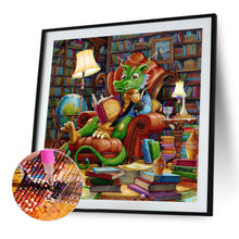 Load image into Gallery viewer, Little Dragon Reading 40*40CM (canvas) Full Round AB Drill Diamond Painting
