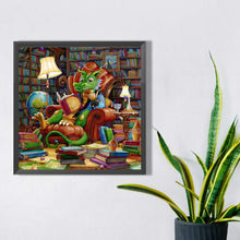 Load image into Gallery viewer, Little Dragon Reading 40*40CM (canvas) Full Round AB Drill Diamond Painting
