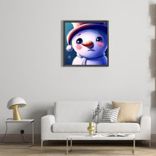 Load image into Gallery viewer, Snowman 30*30CM (canvas) Full Round Drill Diamond Painting
