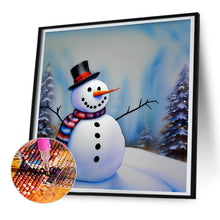 Load image into Gallery viewer, Snowman 30*30CM (canvas) Full Round Drill Diamond Painting
