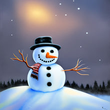 Load image into Gallery viewer, Snowman 30*30CM (canvas) Full Round Drill Diamond Painting
