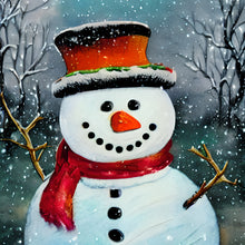 Load image into Gallery viewer, Snowman 30*30CM (canvas) Full Round Drill Diamond Painting
