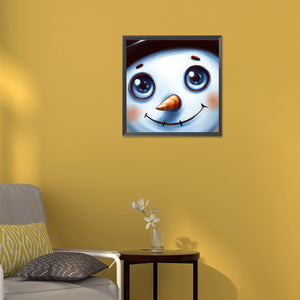 Snowman 30*30CM (canvas) Full Round Drill Diamond Painting