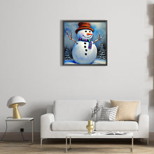 Load image into Gallery viewer, Snowman 30*30CM (canvas) Full Round Drill Diamond Painting
