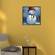 Load image into Gallery viewer, Snowman 30*30CM (canvas) Full Round Drill Diamond Painting
