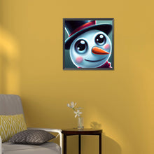 Load image into Gallery viewer, Snowman 30*30CM (canvas) Full Round Drill Diamond Painting
