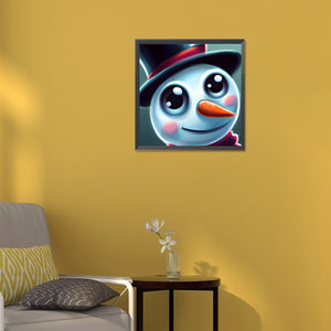 Snowman 30*30CM (canvas) Full Round Drill Diamond Painting