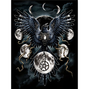 Black Eagle 30*40CM (canvas) Full Round Drill Diamond Painting