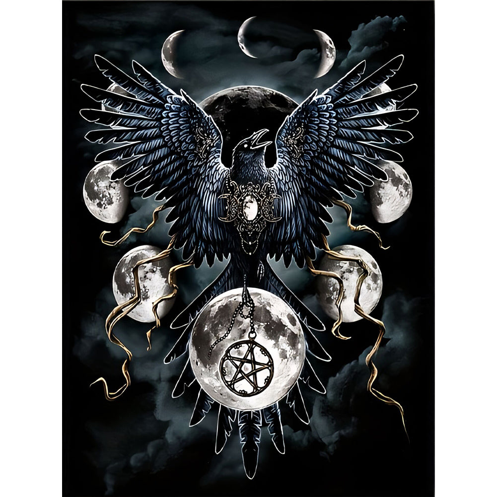 Black Eagle 30*40CM (canvas) Full Round Drill Diamond Painting