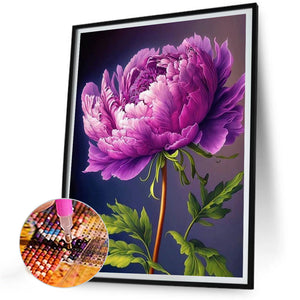 Peony 30*40CM (canvas) Full Round Drill Diamond Painting