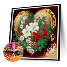 Load image into Gallery viewer, Love Flower Frame 30*30CM (canvas) Partial Special-Shaped Drill Diamond Painting
