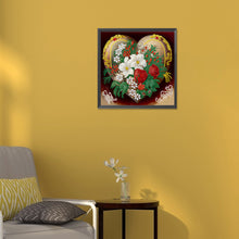 Load image into Gallery viewer, Love Flower Frame 30*30CM (canvas) Partial Special-Shaped Drill Diamond Painting
