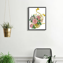 Load image into Gallery viewer, Flowers And Pocket Watches 30*40CM (canvas) Partial Special-Shaped Drill Diamond Painting
