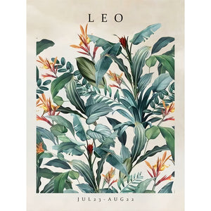 Leo Flower 30*40CM (canvas) Full Round Drill Diamond Painting