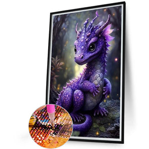 Purple Dragon 40*60CM (canvas) Full Round AB Drill Diamond Painting