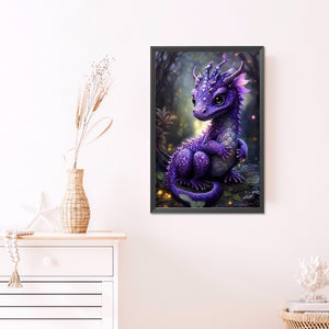 Purple Dragon 40*60CM (canvas) Full Round AB Drill Diamond Painting