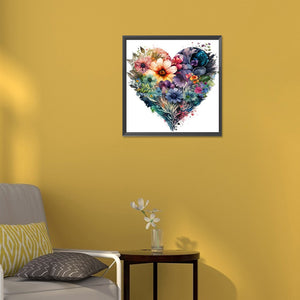 Love Flowers 30*30CM (canvas) Full Round Drill Diamond Painting