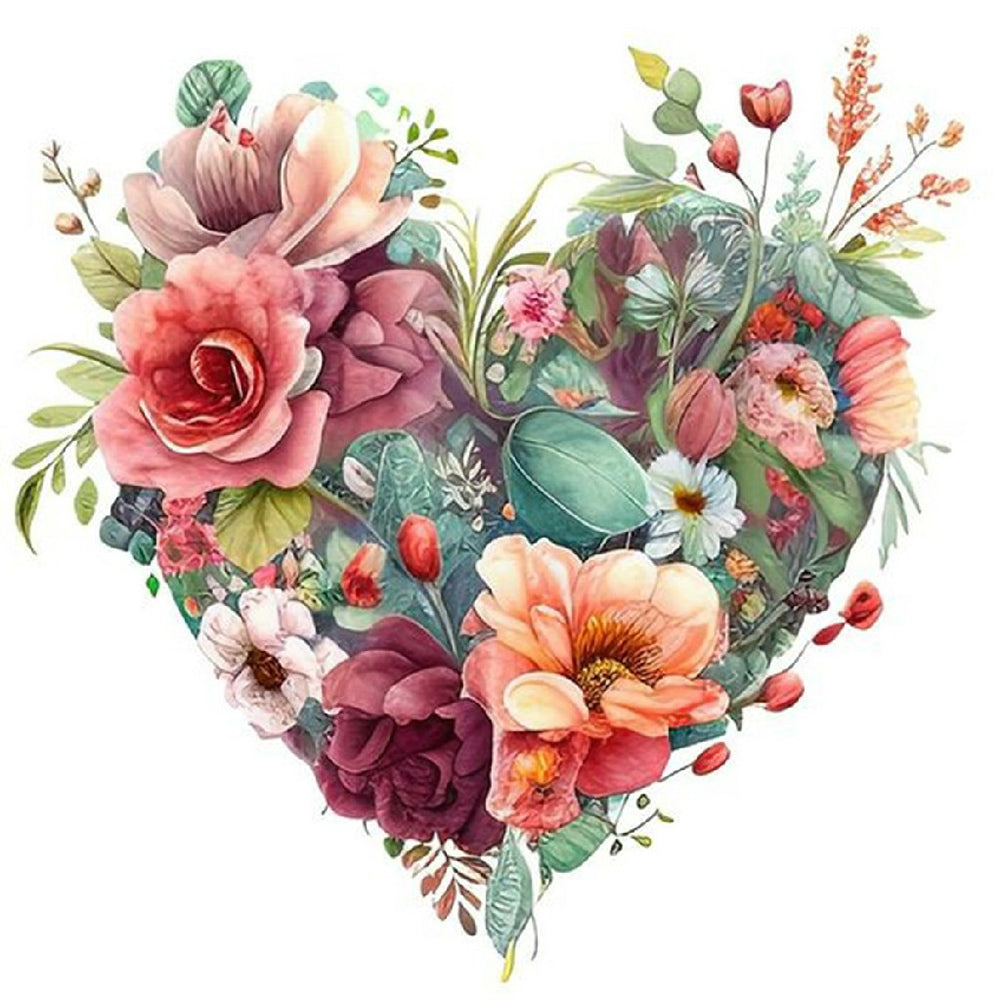 Love Flowers 30*30CM (canvas) Full Round Drill Diamond Painting