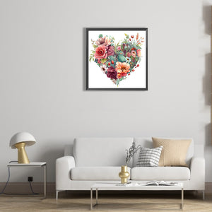 Love Flowers 30*30CM (canvas) Full Round Drill Diamond Painting