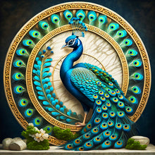 Load image into Gallery viewer, Peacock Disc 50*50CM (canvas) Full Round Drill Diamond Painting
