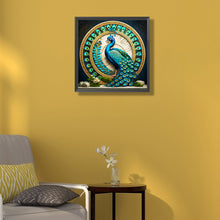 Load image into Gallery viewer, Peacock Disc 50*50CM (canvas) Full Round Drill Diamond Painting
