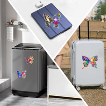 Load image into Gallery viewer, DIY Diamonds Painting Stickers Kit Paint by Numbers 4Pcs Butterflies with Flower
