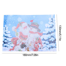 Load image into Gallery viewer, Christmas Diamond Drawing Holiday Card Snowmen 12PCS Crystal Rhinestone Card DIY

