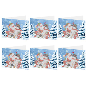 Christmas Diamond Painting Drill Card 6PCS DIY for Adults Holiday Friends Family