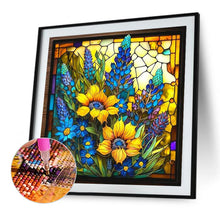 Load image into Gallery viewer, Stained Glass Sunflower 45*45CM (canvas) Full Round Drill Diamond Painting
