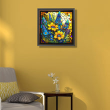 Load image into Gallery viewer, Stained Glass Sunflower 45*45CM (canvas) Full Round Drill Diamond Painting
