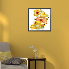 Load image into Gallery viewer, Sunflower Gnome 30*30CM (canvas) Full Round Drill Diamond Painting
