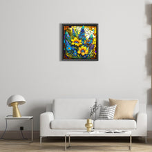 Load image into Gallery viewer, Stained Glass Flowers 30*30CM (canvas) Full Square Drill Diamond Painting
