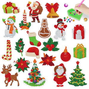 DIY Crystal Diamond Sticker Art Craft 9PCS Christmas for Kids Adult Gift Rewards