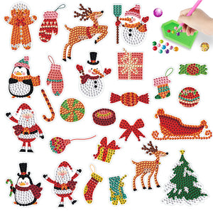 DIY Crystal Diamond Sticker Art Craft 9PCS Christmas for Kids Adult Gift Rewards