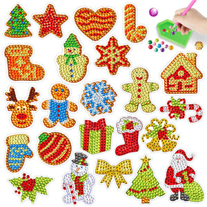 DIY Crystal Diamond Sticker Art Craft 9PCS Christmas for Kids Adult Gift Rewards