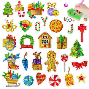 DIY Crystal Diamond Sticker Art Craft 9PCS Christmas for Kids Adult Gift Rewards