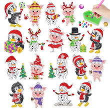 Load image into Gallery viewer, DIY Crystal Diamond Sticker Art Craft 9PCS Christmas for Kids Adult Gift Rewards
