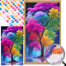 Load image into Gallery viewer, Color Tree 40*70CM (canvas) Full Round AB Drill Diamond Painting
