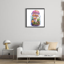 Load image into Gallery viewer, Glass Bottle Mushroom House 30*30CM (canvas) Partial Special-Shaped Drill Diamond Painting
