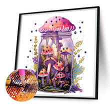 Load image into Gallery viewer, Glass Bottle Mushroom House 30*30CM (canvas) Partial Special-Shaped Drill Diamond Painting
